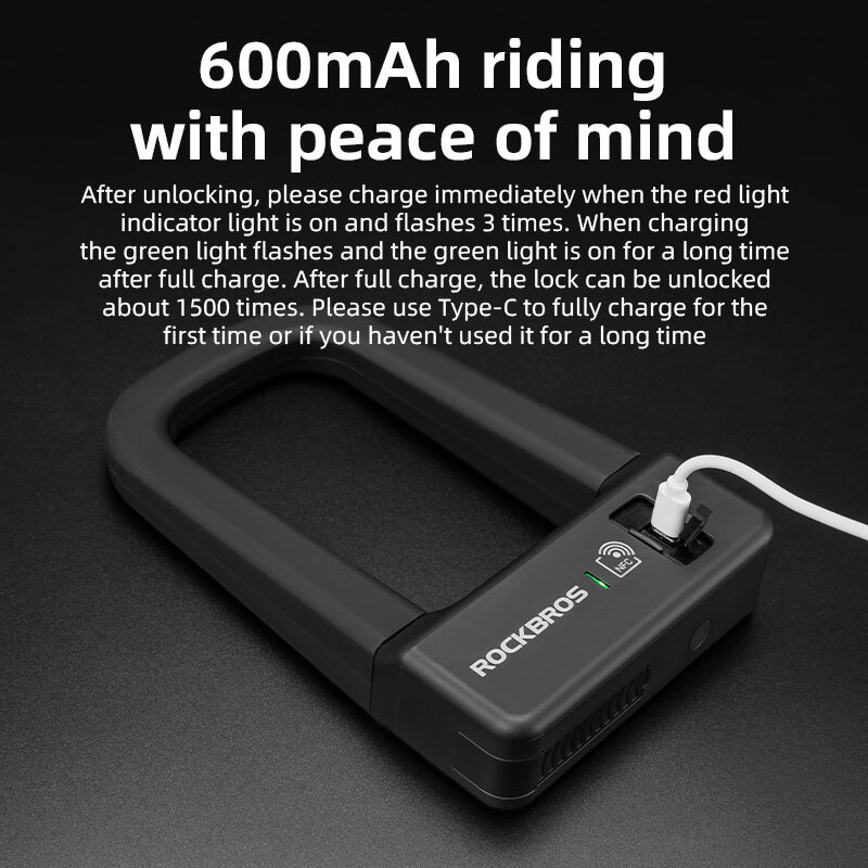 ROCKBROS Smart U-Lock NFC Bike Lock - OVERLANDERS Outfitter
