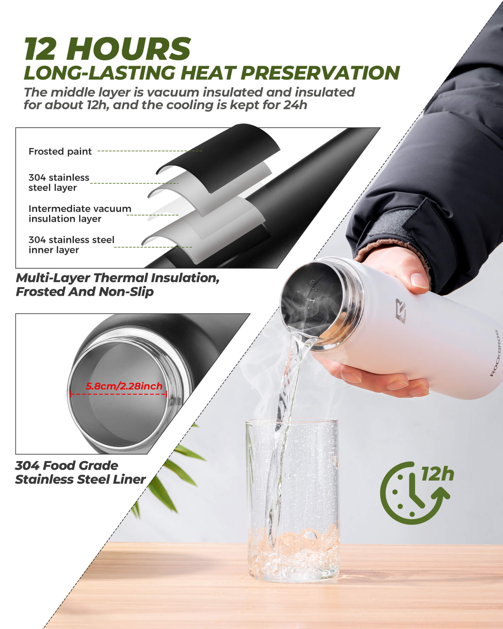 Stainless Steel Water Bottle – Large Capacity - OVERLANDERS Outfitter