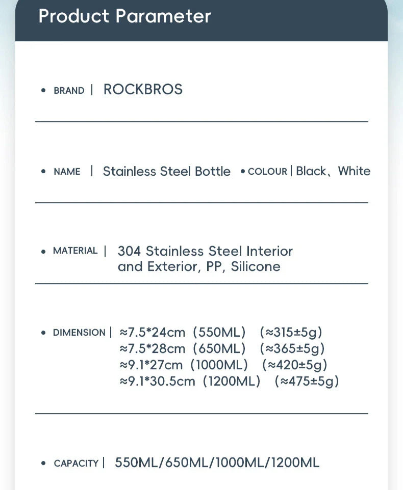 Stainless Steel Water Bottle – Large Capacity - OVERLANDERS Outfitter