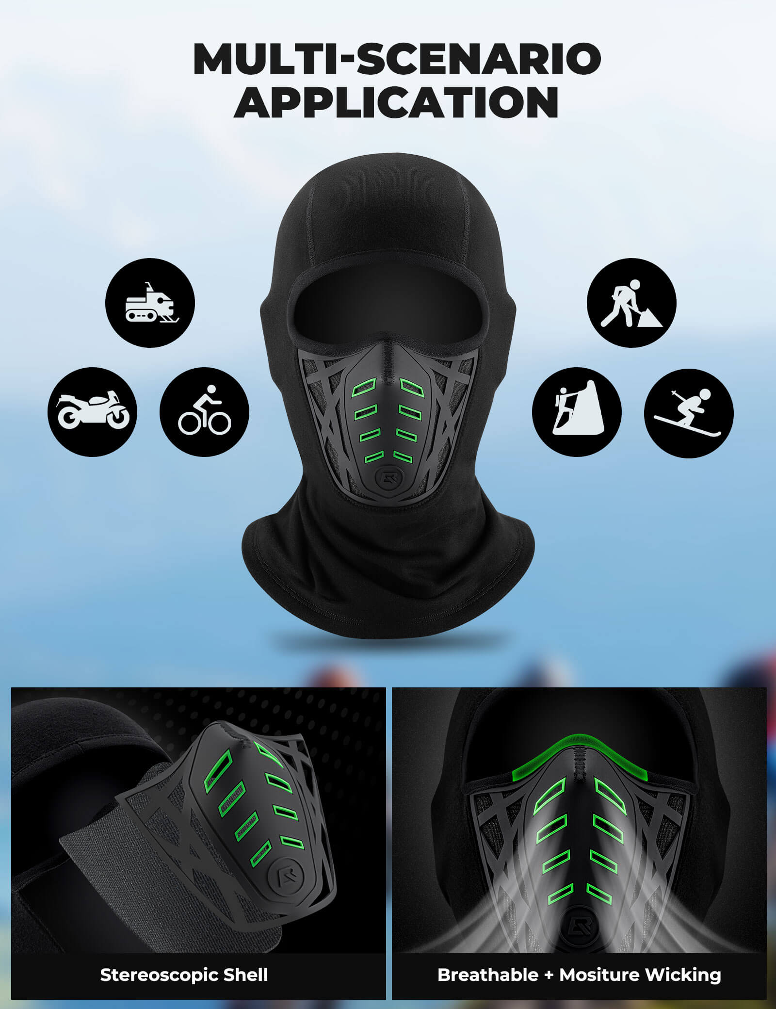 Thermal Balaclava Mask 3D Design - OVERLANDERS Outfitter