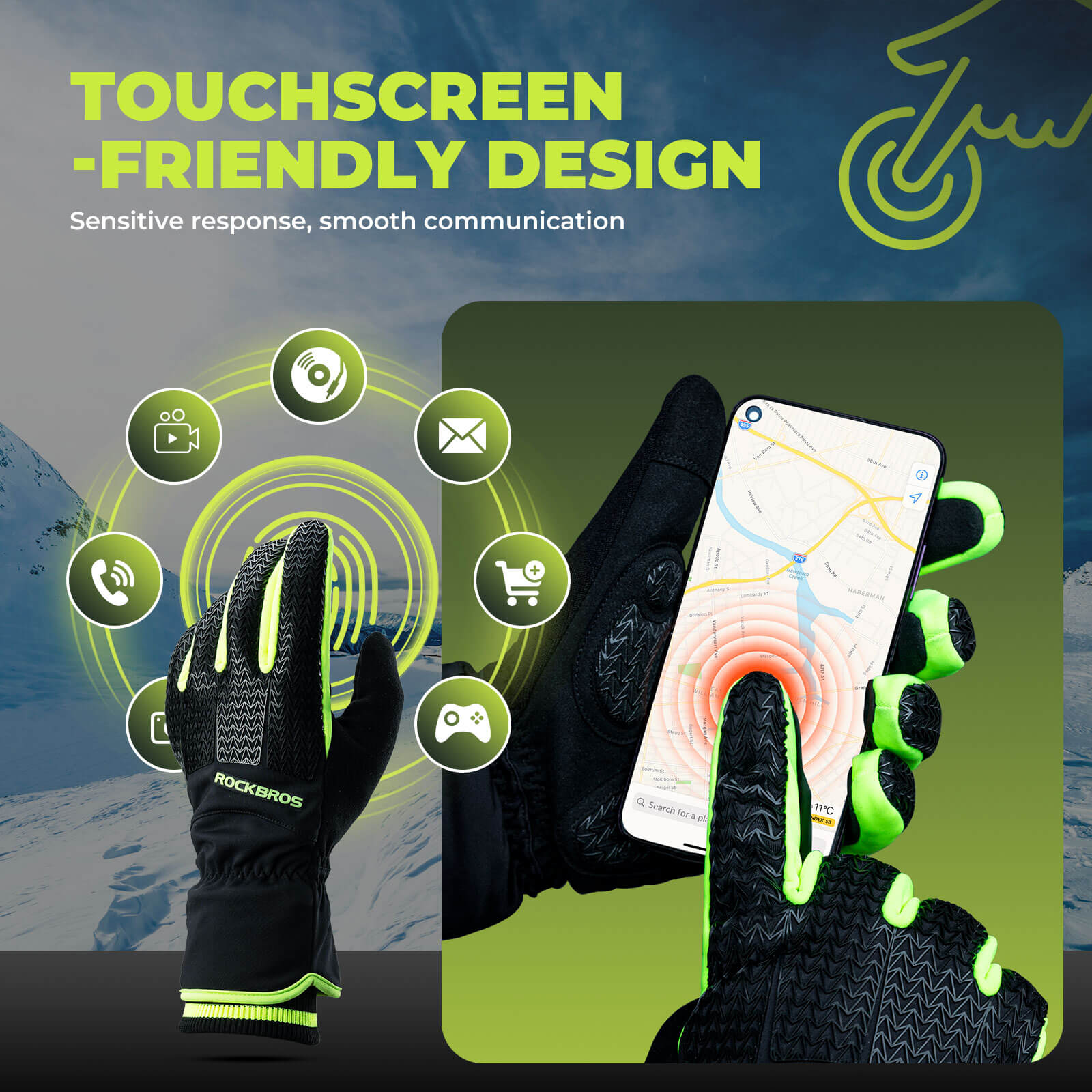 Thermal Full Finger Cycling Gloves - OVERLANDERS Outfitter
