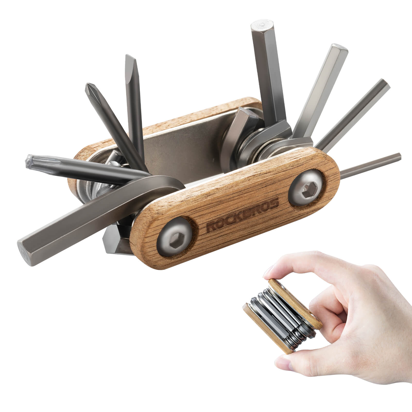 Titanium Bike Multi Tool with Wooden Handle - OVERLANDERS Outfitter
