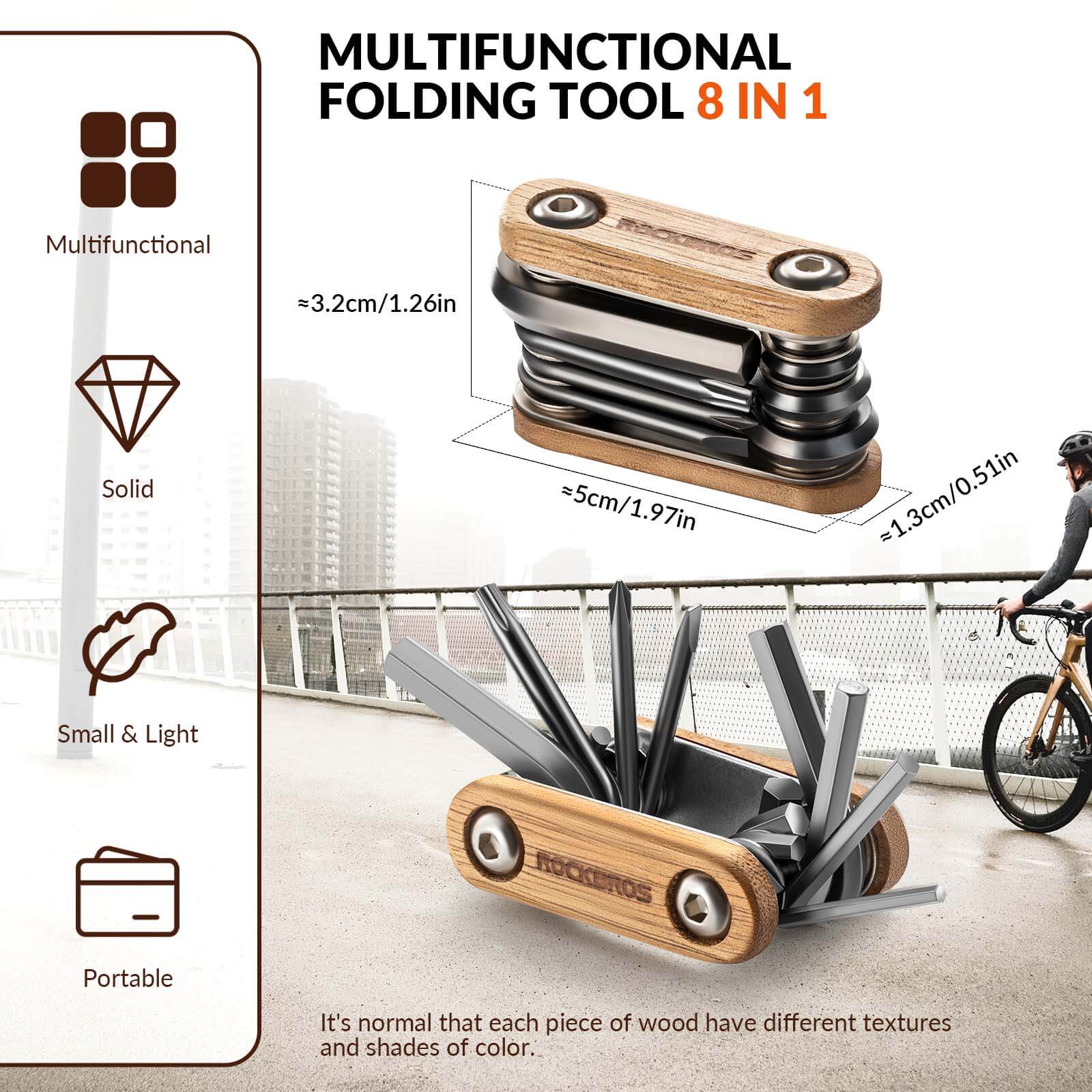 Titanium Bike Multi Tool with Wooden Handle - OVERLANDERS Outfitter