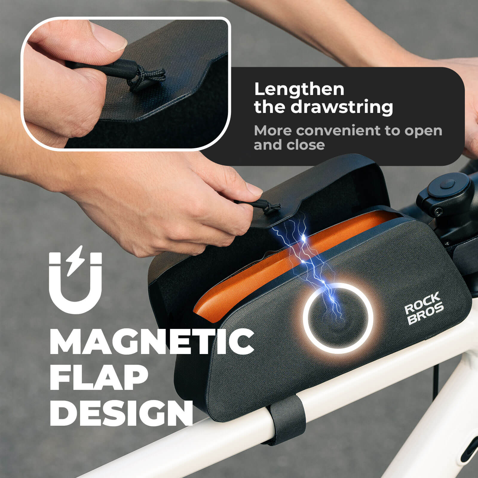 Top Tube Bike Frame Bag Magnetic 100% Waterproof - OVERLANDERS Outfitter