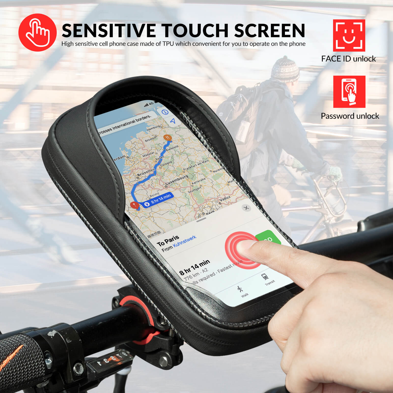 360° Rotating Bike Phone Mount Bag - OVERLANDERS Outfitter
