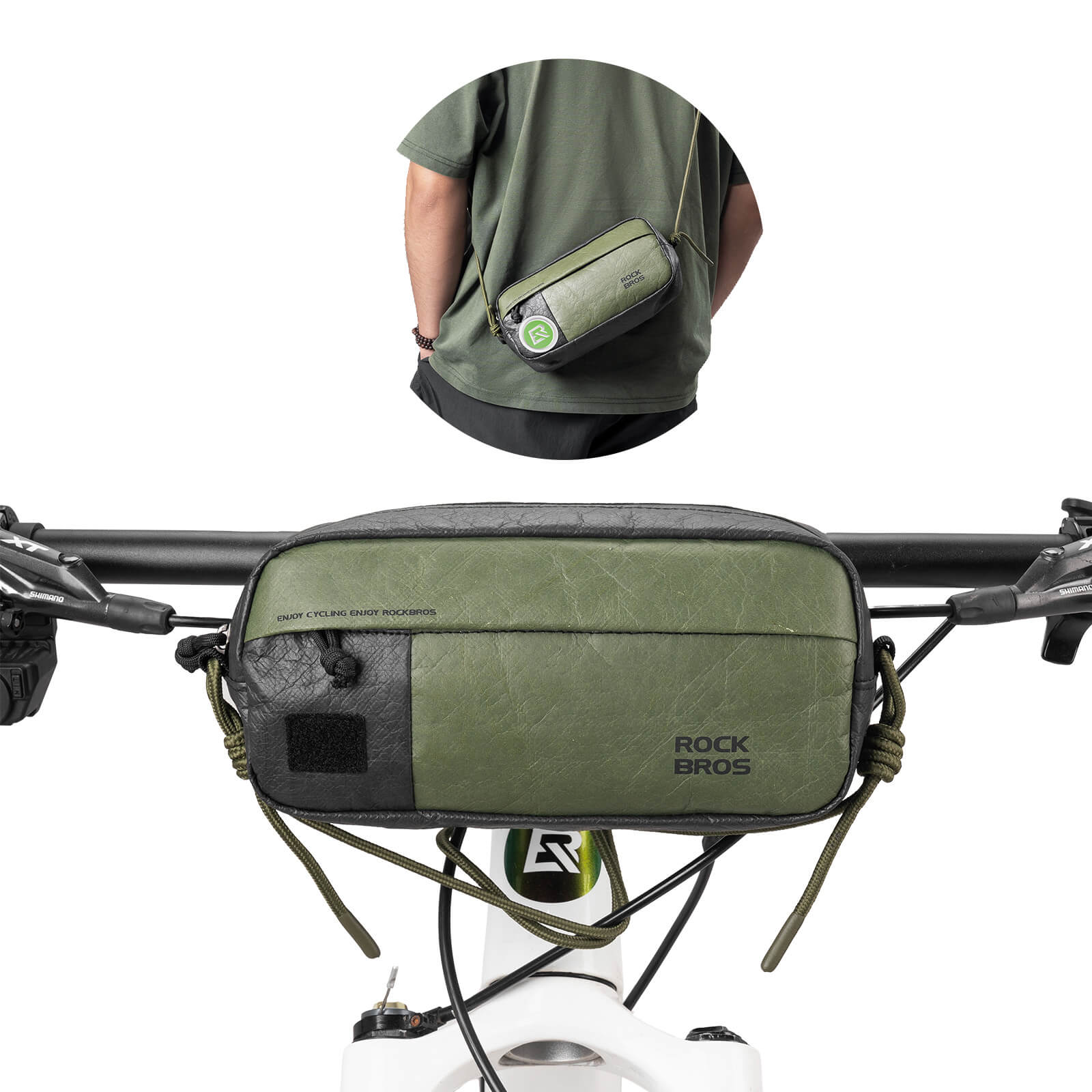 Bike Handlebar Bag with Shoulder Strap - 1.5L - OVERLANDERS Outfitter