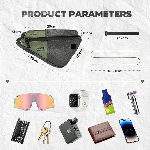 Triangle Bike Frame Bag with Shoulder Strap - 0.7L - OVERLANDERS Outfitter