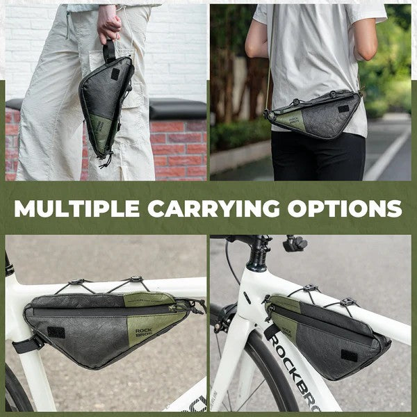 Triangle Bike Frame Bag with Shoulder Strap - 0.7L - OVERLANDERS Outfitter
