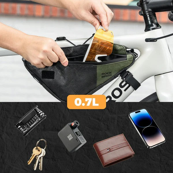 Triangle Bike Frame Bag with Shoulder Strap - 0.7L - OVERLANDERS Outfitter