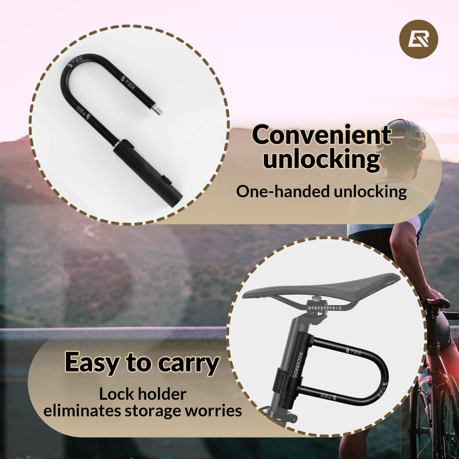 U-Lock Bike Lock for Secure Bicycle Protection - OVERLANDERS Outfitter