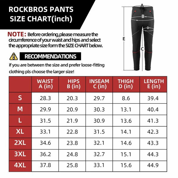 Unisex Fleece Lined Thermal Cycling Pants - OVERLANDERS Outfitter