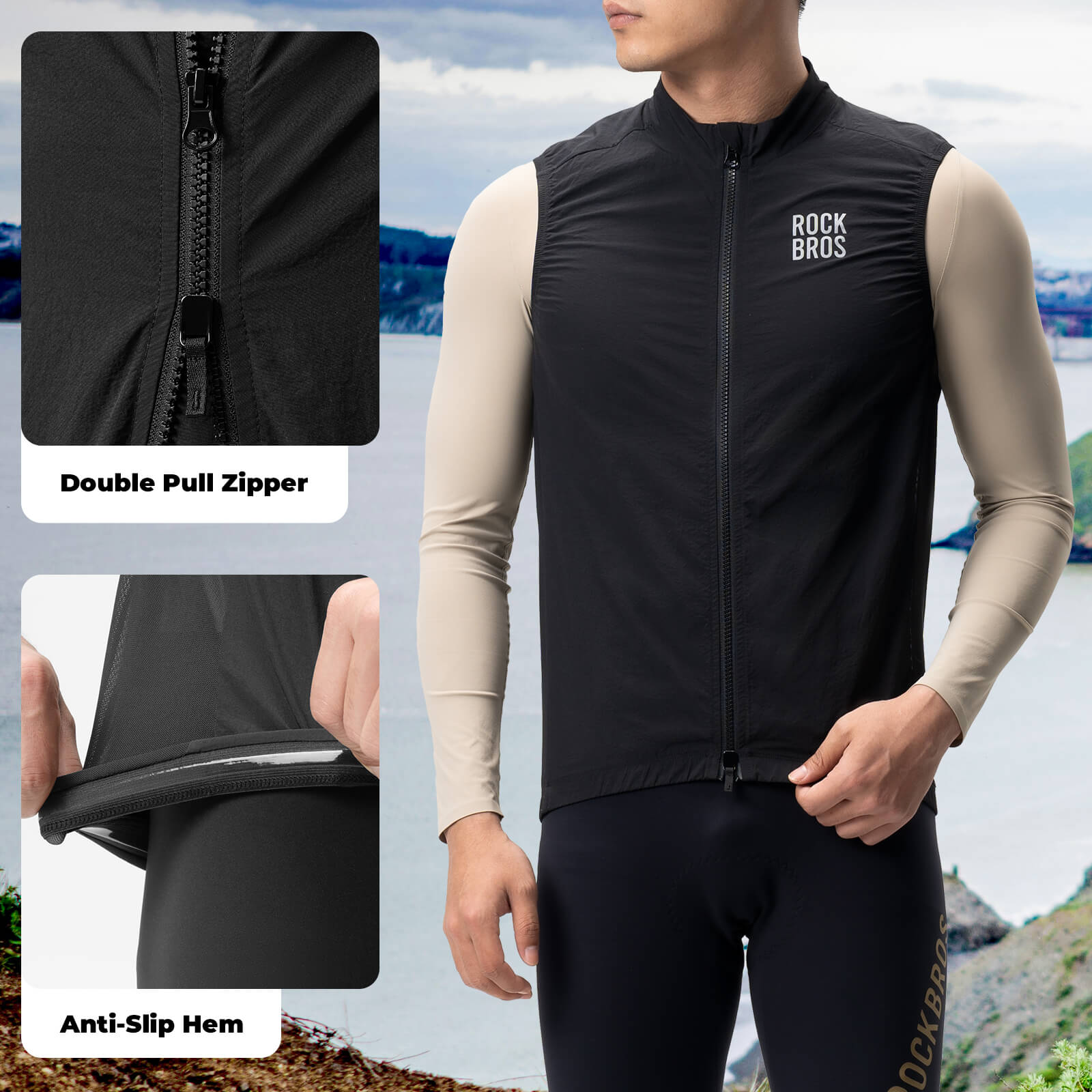 Unisex Windproof Cycling Vest - OVERLANDERS Outfitter