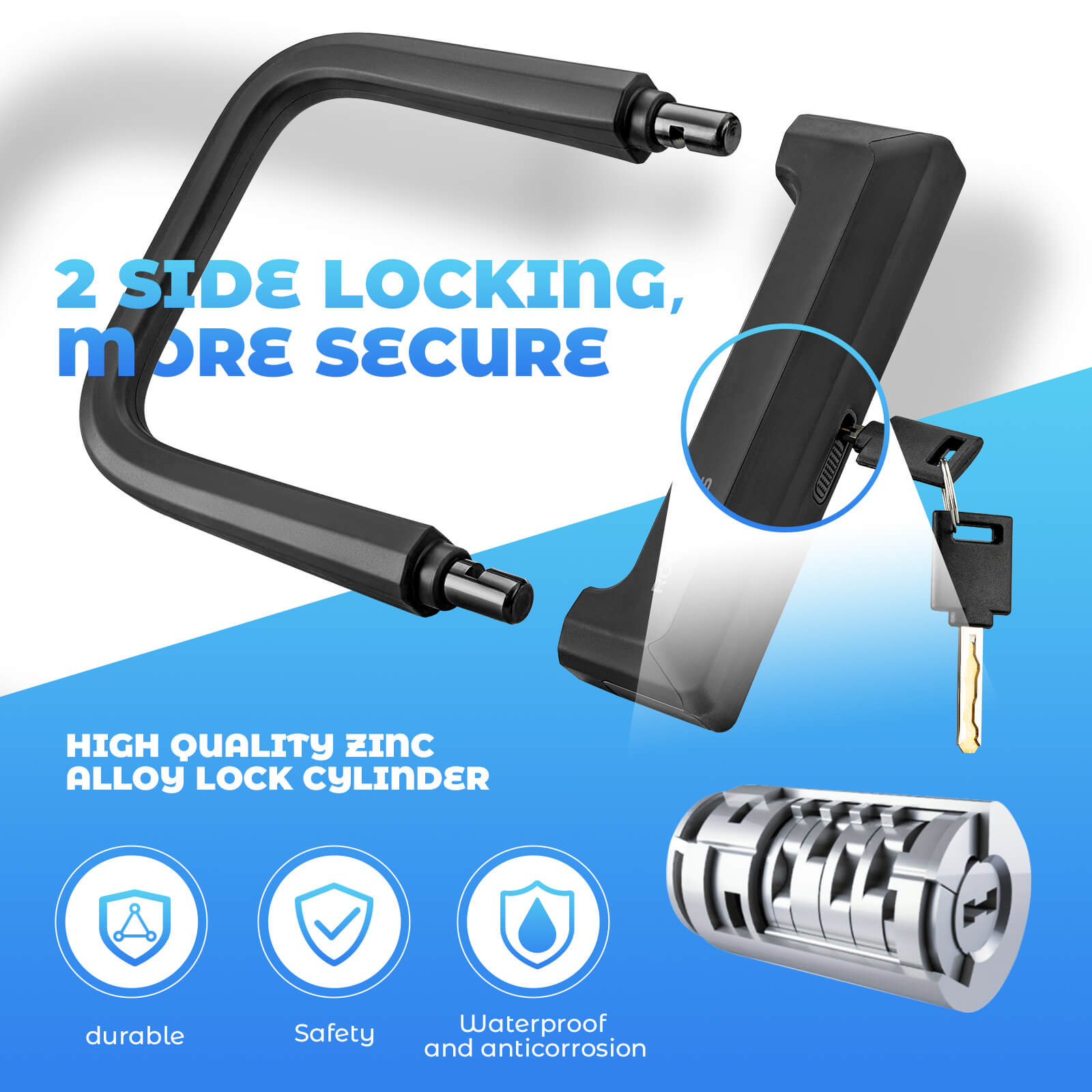 Upgraded Wide & Thick Silicone U-Lock - OVERLANDERS Outfitter