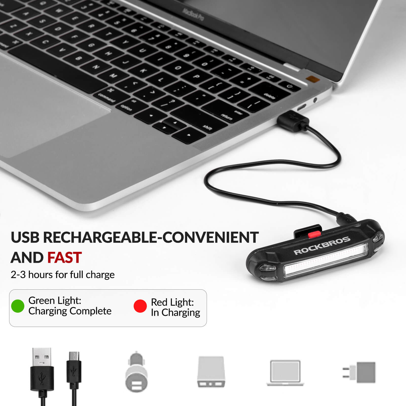 Rear Bike Light USB Rechargeable - OVERLANDERS Outfitter