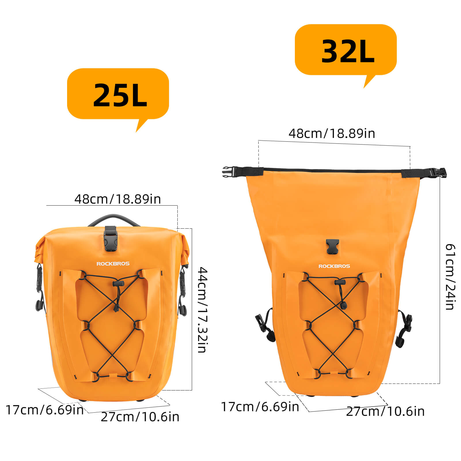 Fully Waterproof Bike Pannier Large Capacity - OVERLANDERS Outfitter