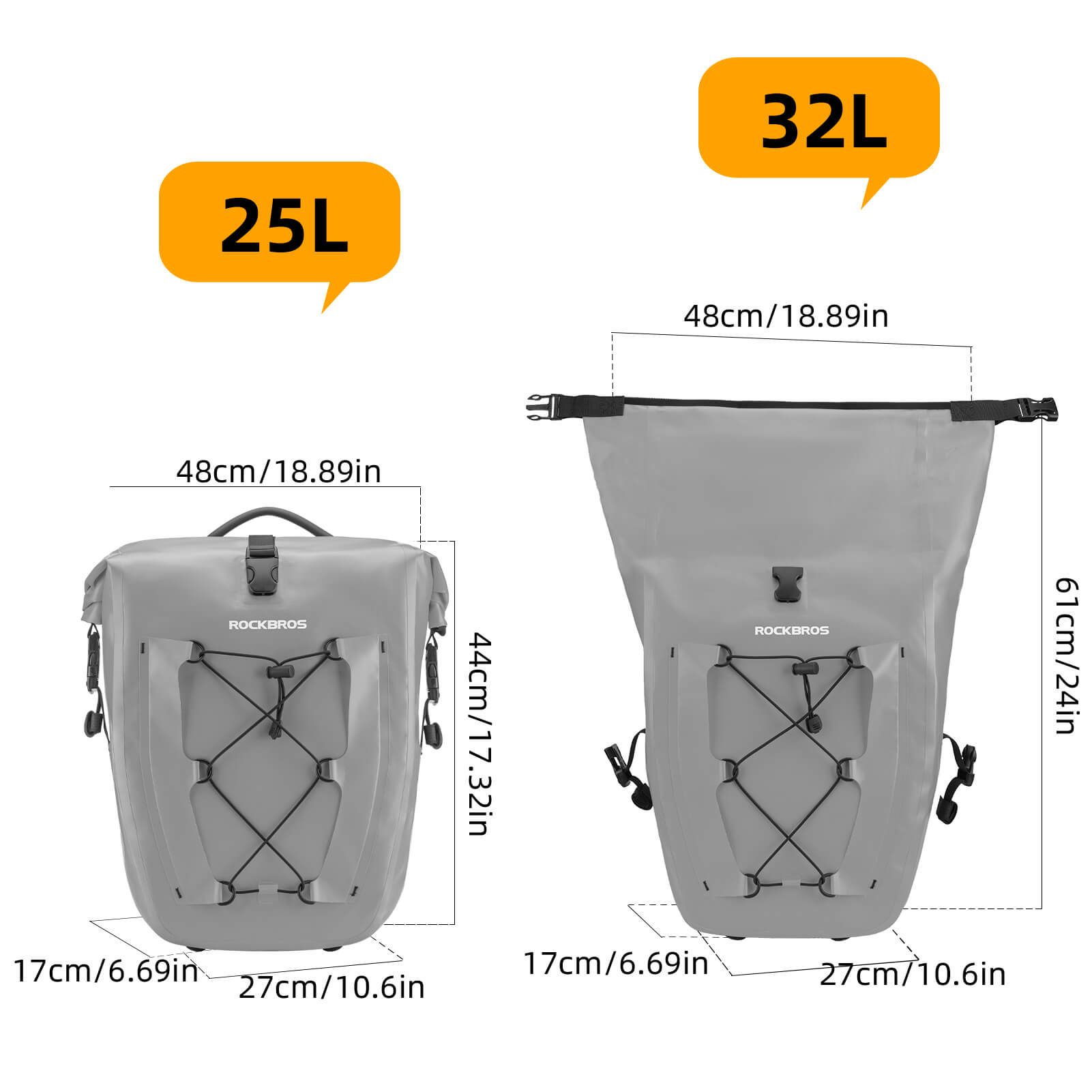 Fully Waterproof Bike Pannier Large Capacity - OVERLANDERS Outfitter