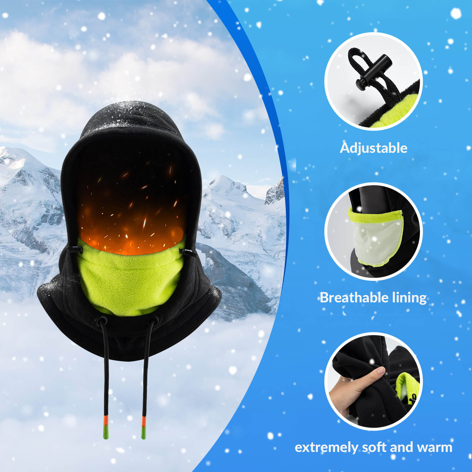 Winter Fleece Balaclava Ski Mask - OVERLANDERS Outfitter
