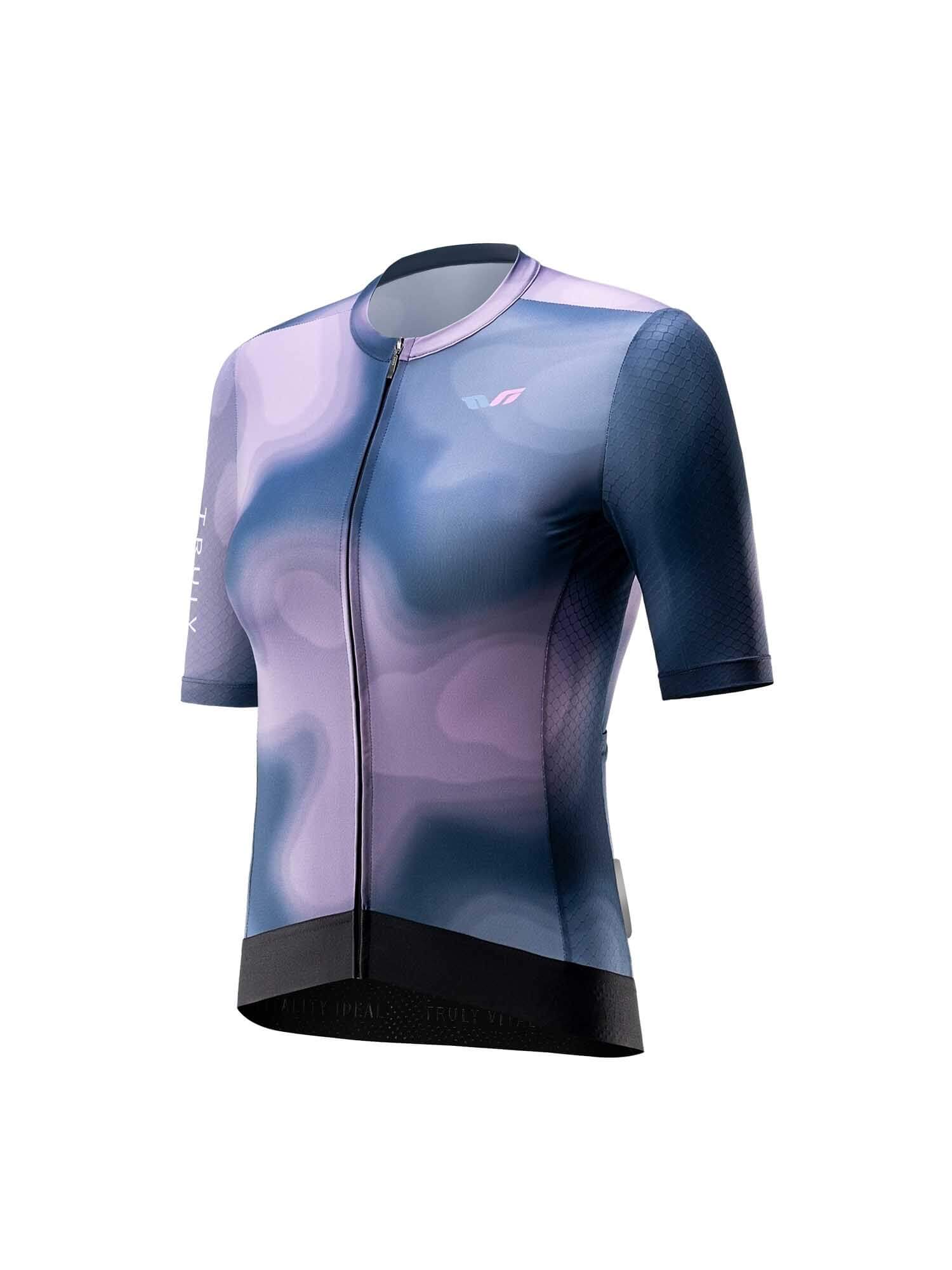Women's TVI Short-Sleeve Cycling Jersey Gradient – Blue to Purple Gradient - OVERLANDERS Outfitter