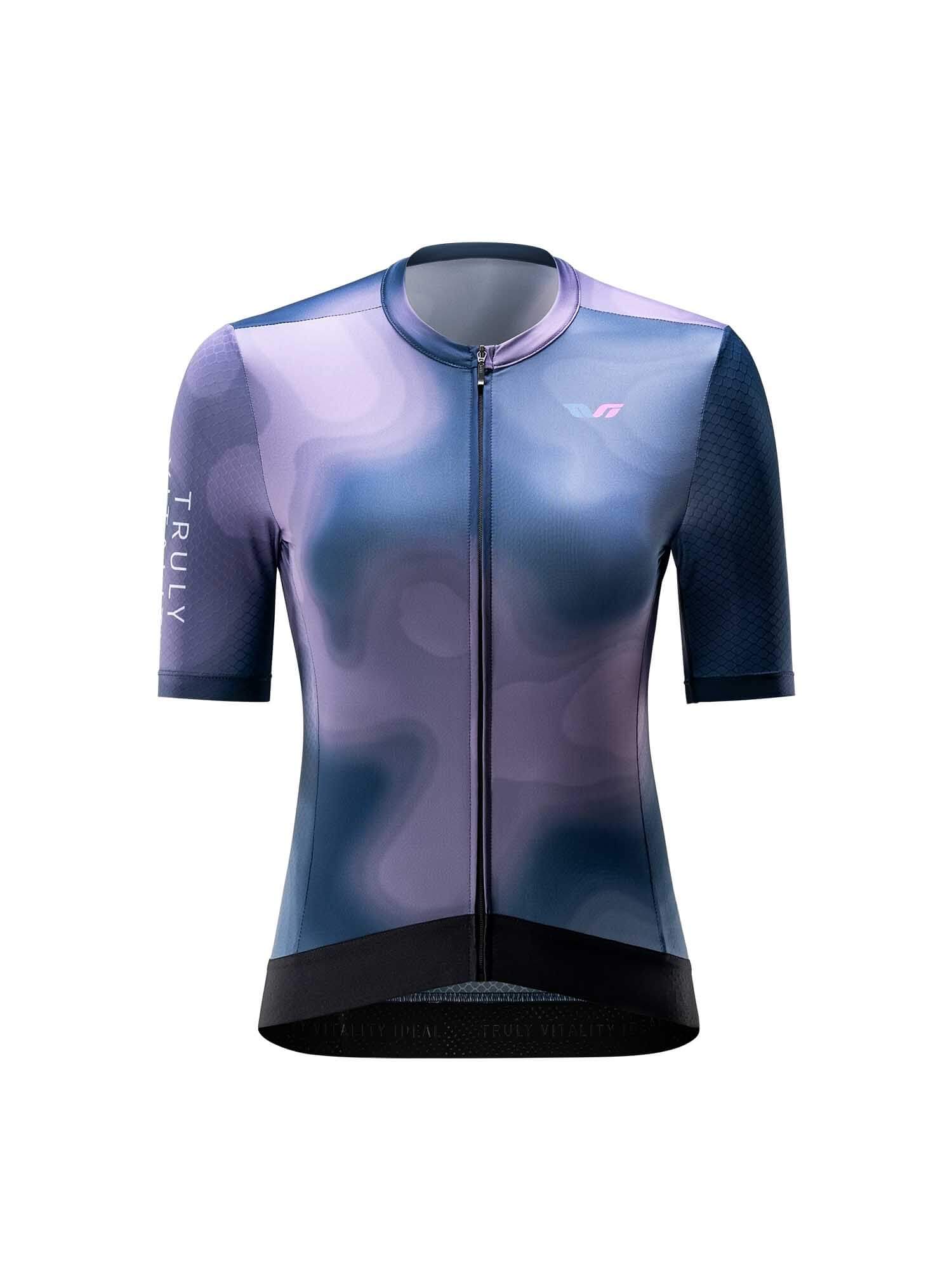 Women's TVI Short-Sleeve Cycling Jersey Gradient – Blue to Purple Gradient - OVERLANDERS Outfitter