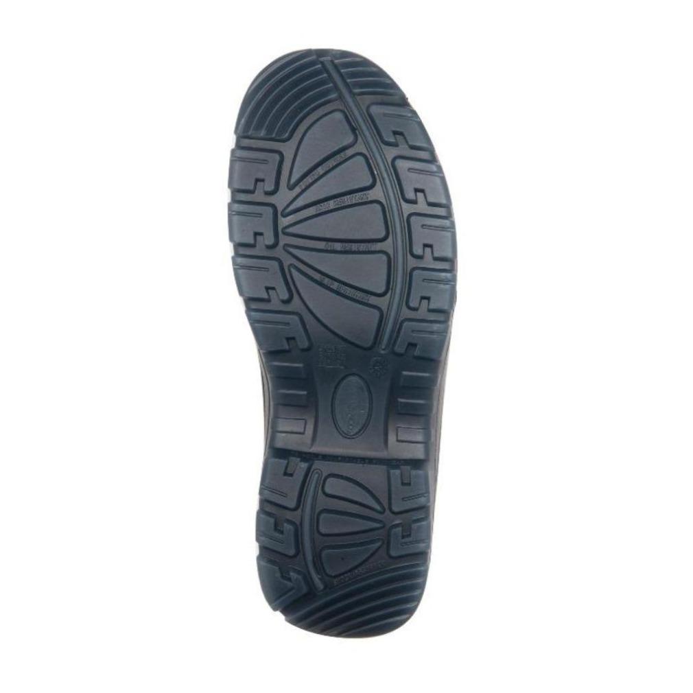 Dark brown Rock Rooster Bakken 6-inch pull-on leather work boots with sturdy design and rugged soles.