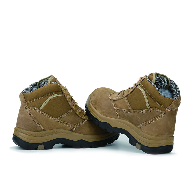 RockROOSTER Cortez brown 6-inch steel toe leather work boots with rugged design and durable construction.
