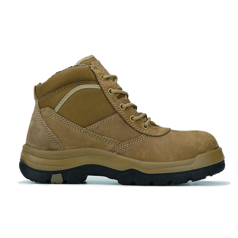 RockROOSTER Cortez brown 6-inch steel toe leather work boots showing sturdy leather uppers and rugged soles.