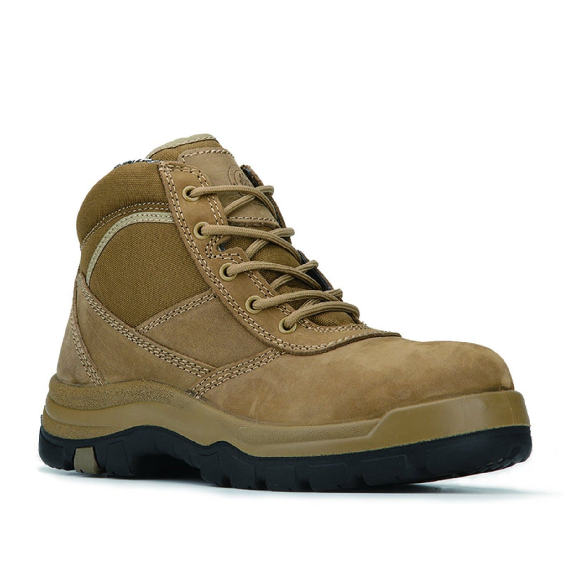 Brown Rock Rooster Cortez 6-inch steel toe leather work boots with rugged design and sturdy soles for safety and durability