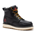 Rock Rooster Magnolia men's 6-inch black work boots with soft toe, side zipper, wedge sole, durable work shoe by Rock Rooster.