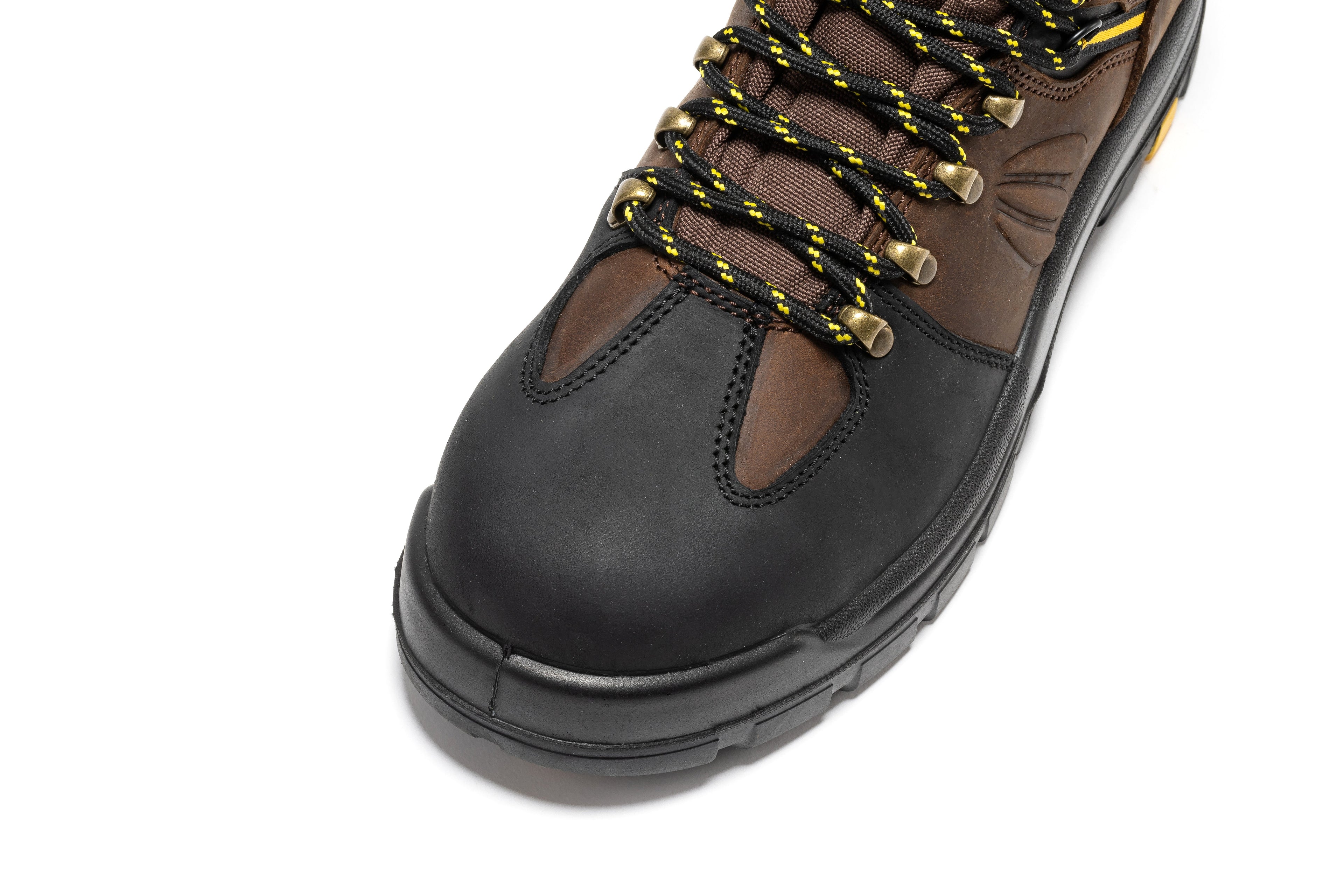 RockROOSTER Marfa Brown 6-inch waterproof composite toe leather work boots showing sturdy design and rugged sole.