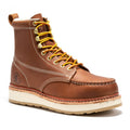 RockROOSTER Norwood men's 6-inch brown steel toe wedge work boots with sturdy leather construction and rugged sole.