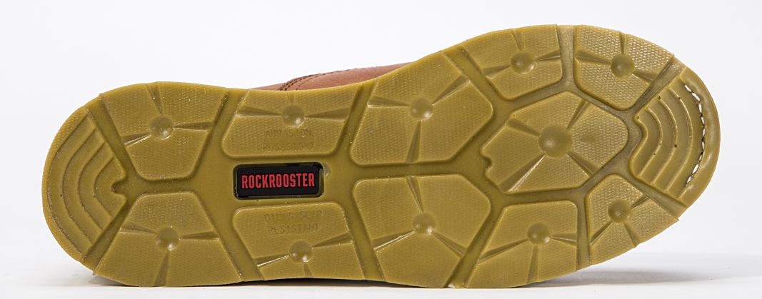 Rockrooster Roberta men's wedge work boots with water-resistant leather and safety features, ASTM 2892 certified.