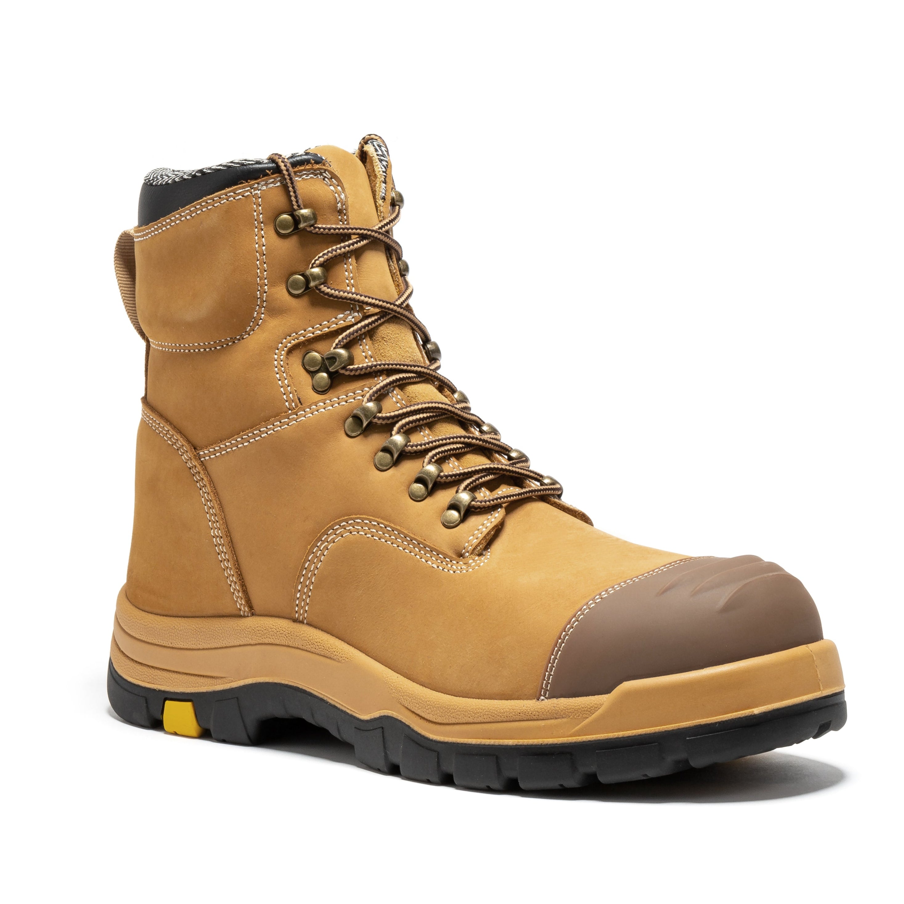 RockROOSTER Roslyn black 7-inch zip-sided composite toe leather work boots with rugged design and sturdy construction.