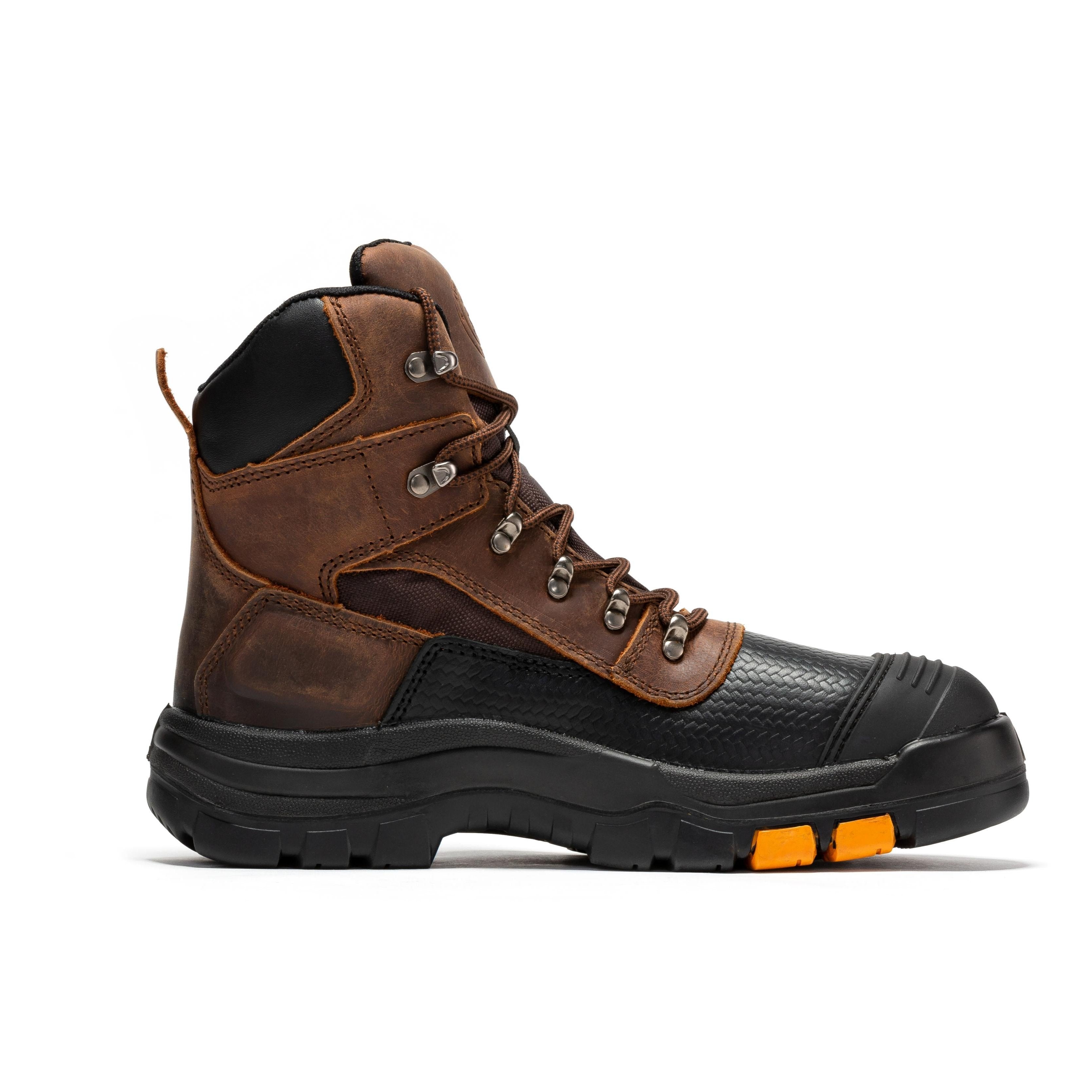 Rock Rooster Sedona 6-inch waterproof steel toe leather work boots with rugged design and sturdy construction.