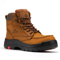 RockRooster Zumbro work boots with 6-inch steel toe, rubber outsole, EH protection, and ASTM 2413 safety standards.