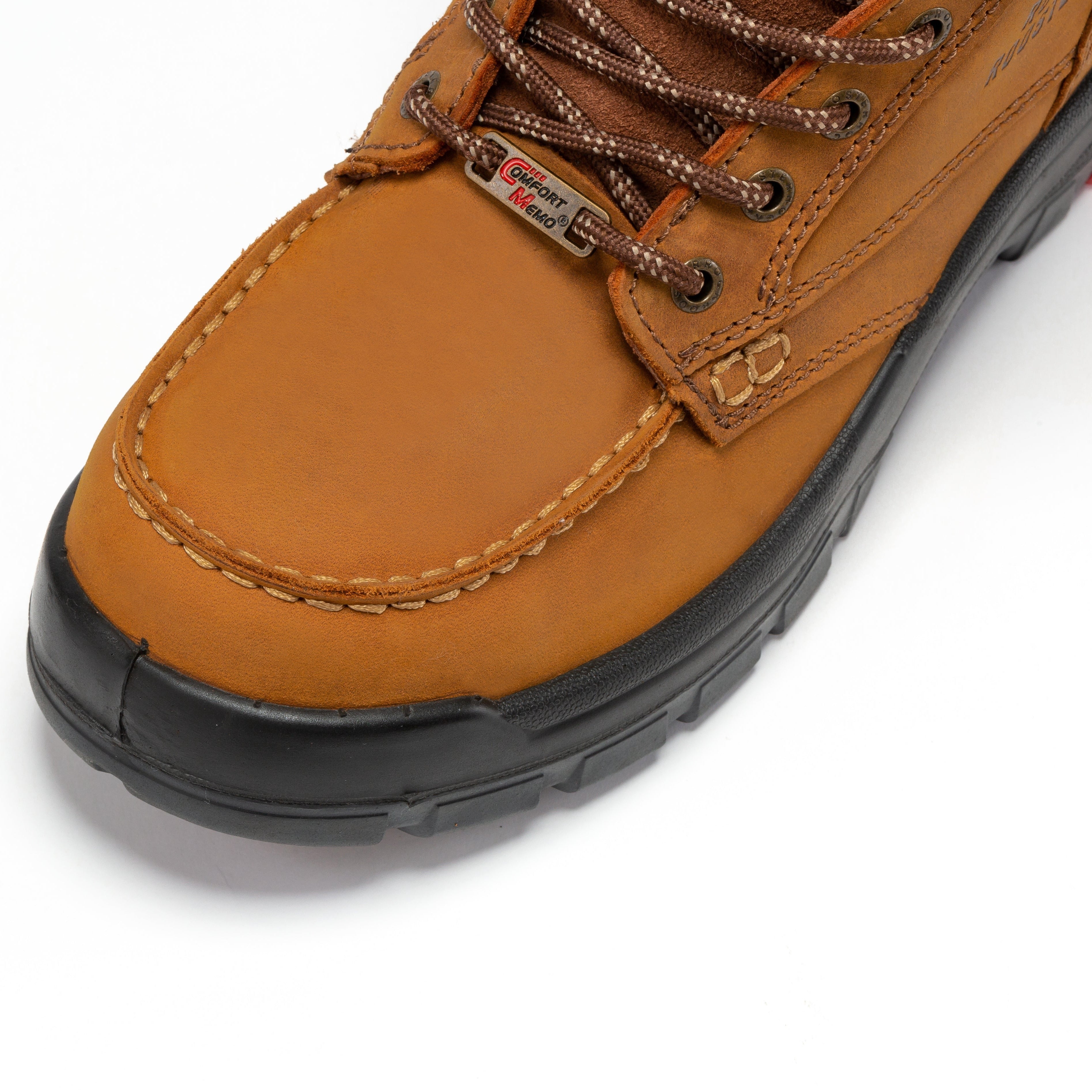 Rock Rooster Zumbro 6-inch steel toe work boots with rubber outsole and EH protection, ASTM 2413 rated footwear.