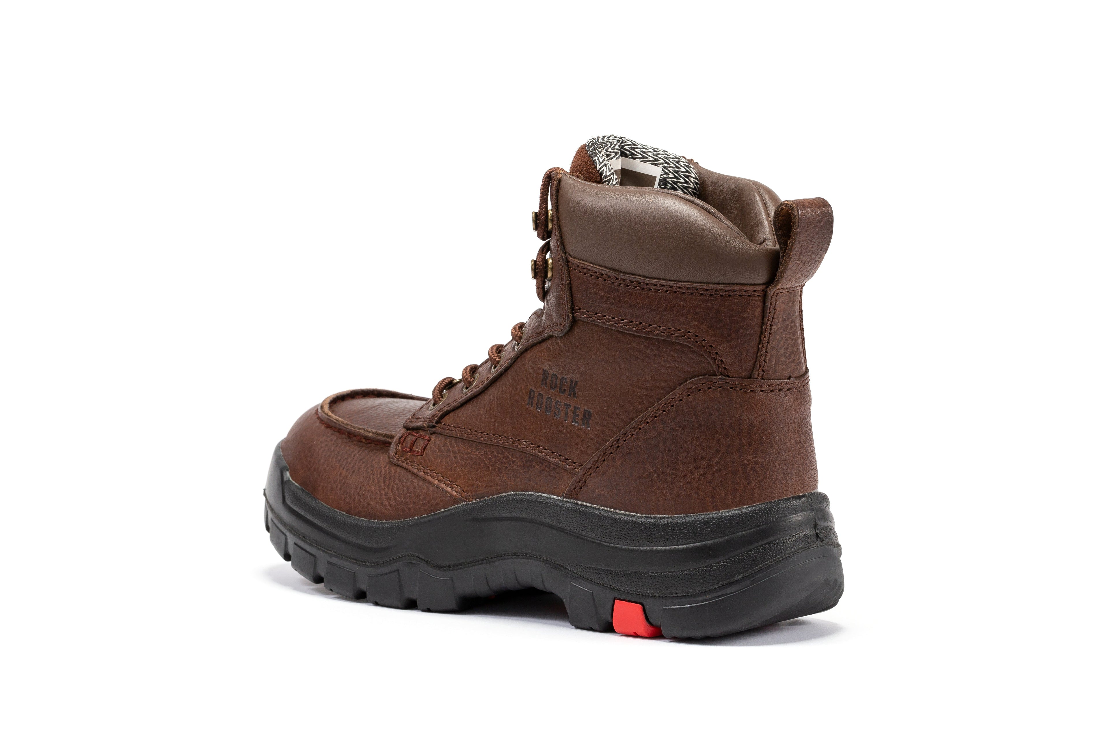 Rockrooster Zumbro 6-inch waterproof steel toe work boots with rubber outsole and EH protection for safety and durability.