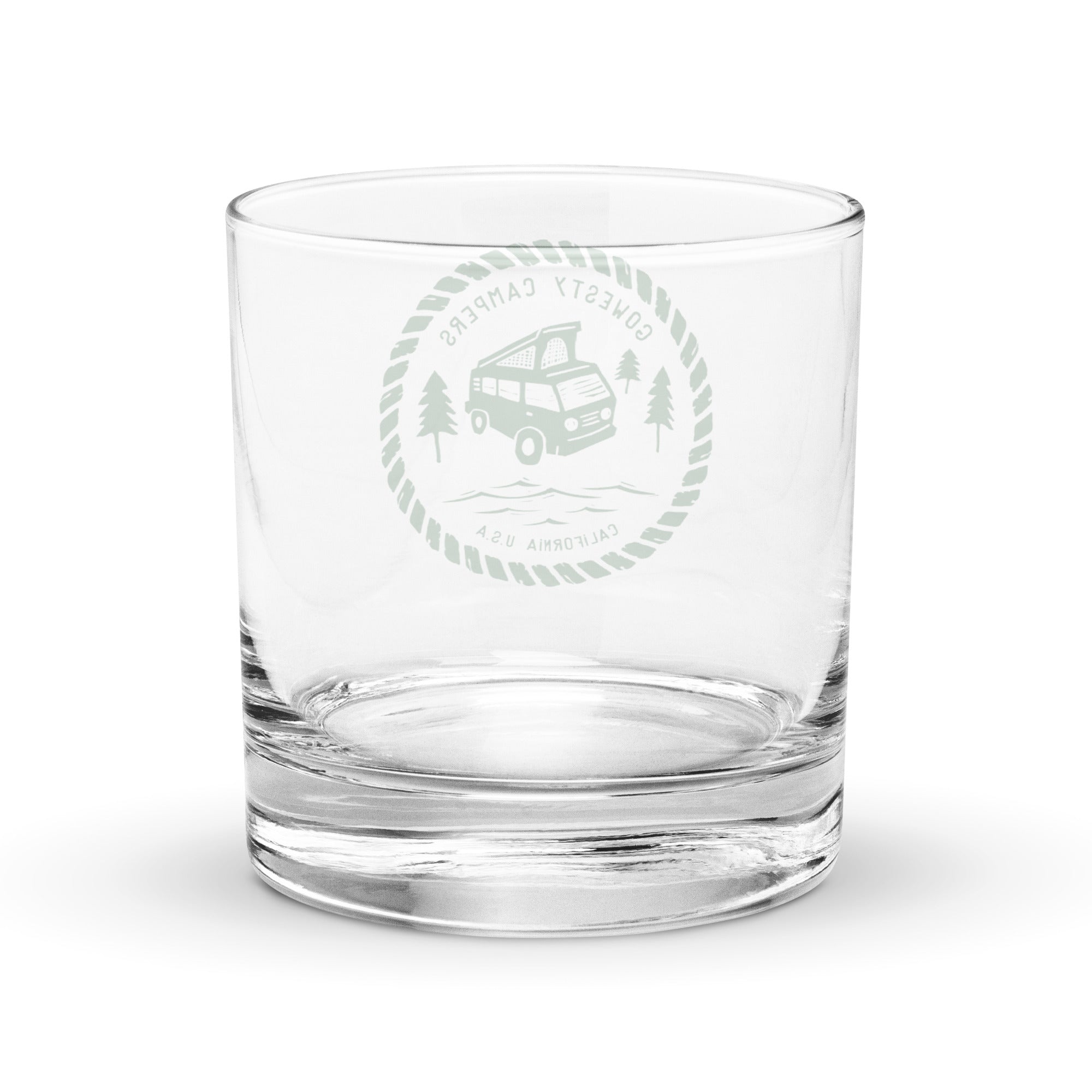 Woodcut Westy Life Rocks Glass - OVERLANDERS Outfitter