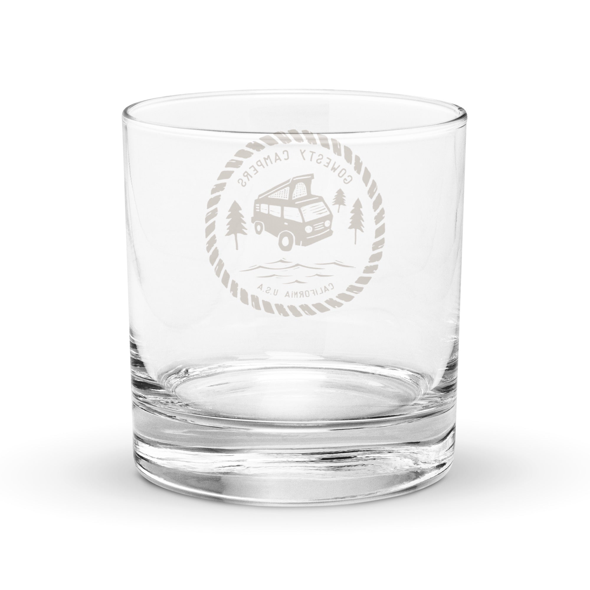 Woodcut Westy Life Rocks Glass - OVERLANDERS Outfitter