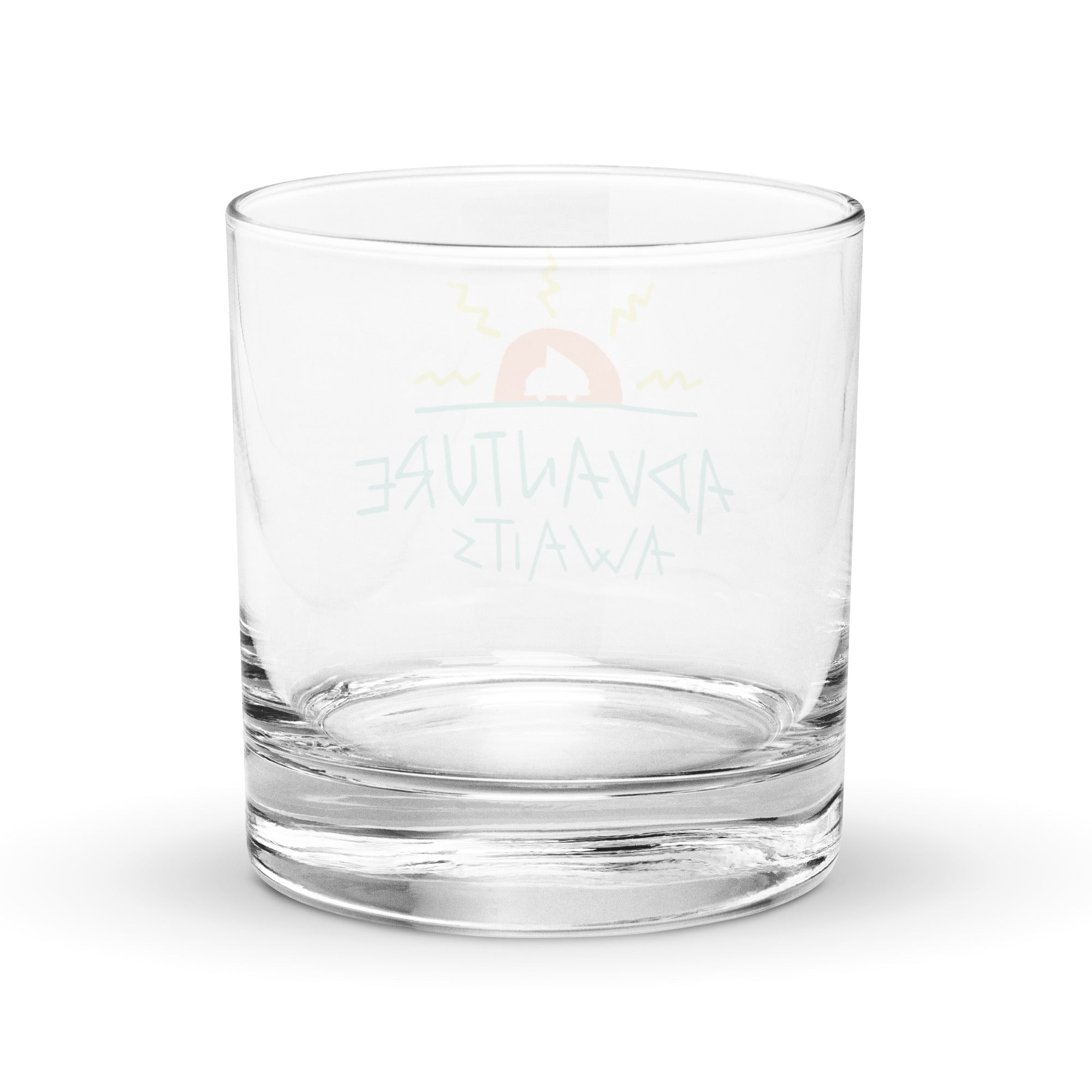 Advanture Awaits Rocks Glass - OVERLANDERS Outfitter