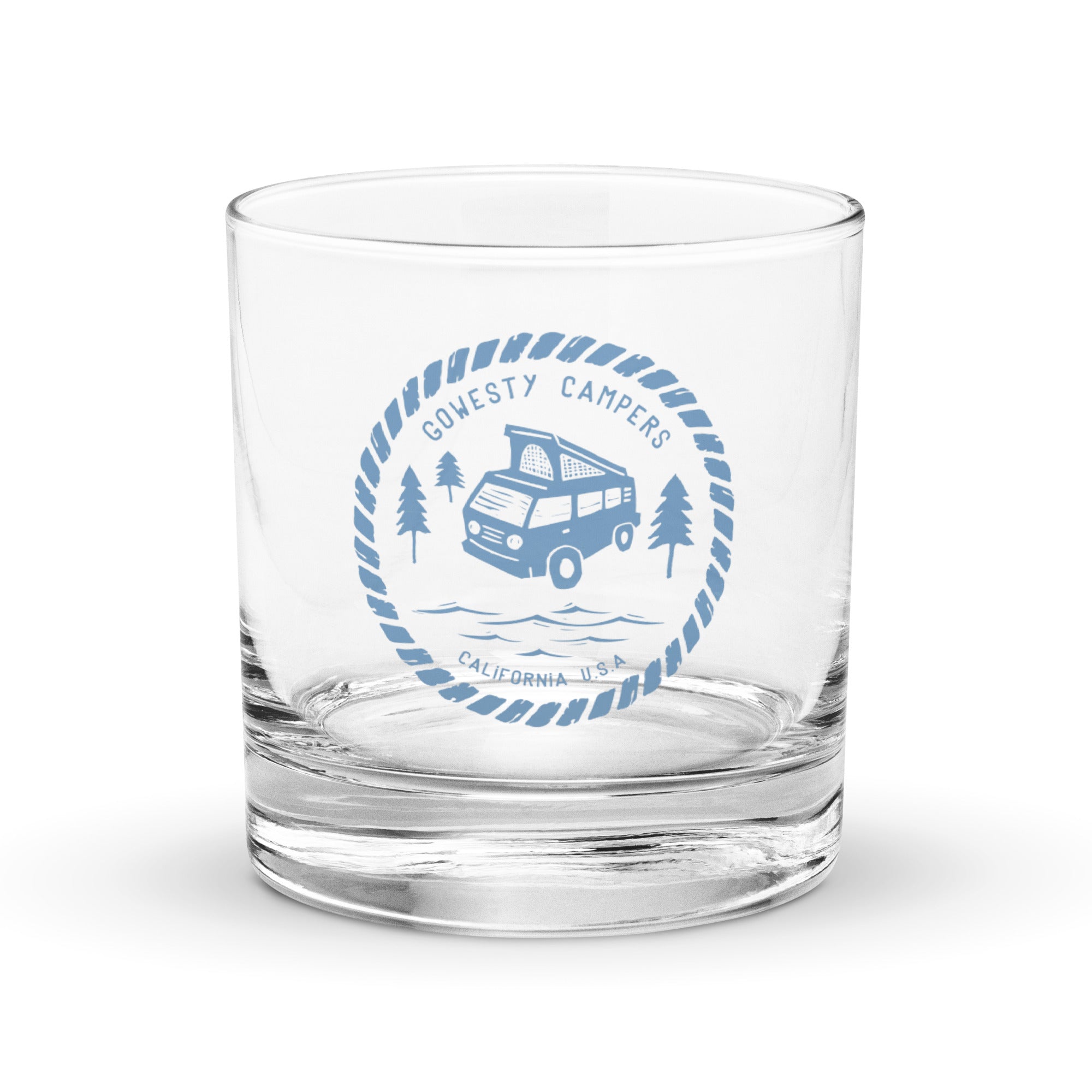 Woodcut Westy Life Rocks Glass - OVERLANDERS Outfitter