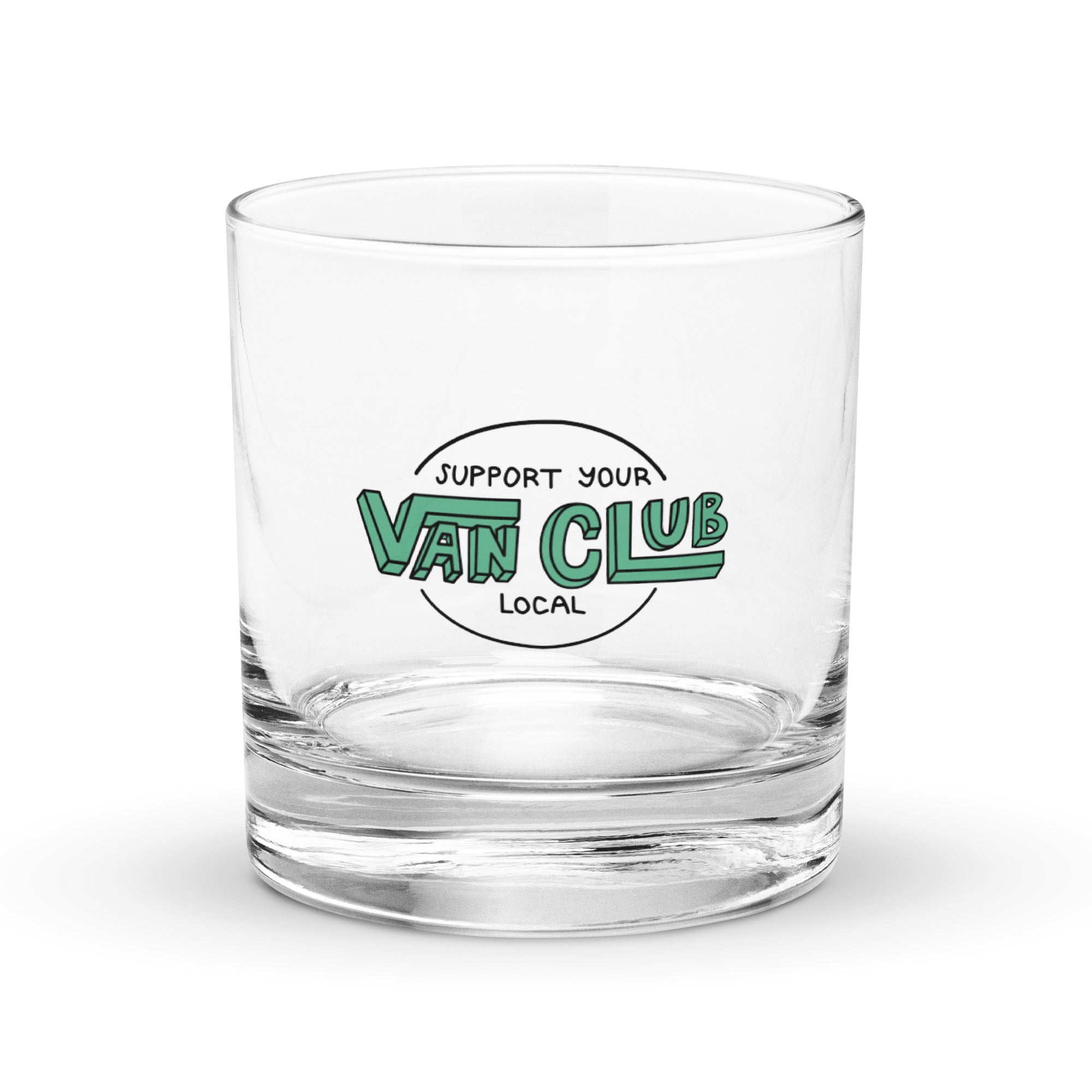 Support Your Local Van Club Green Rocks Glass - OVERLANDERS Outfitter