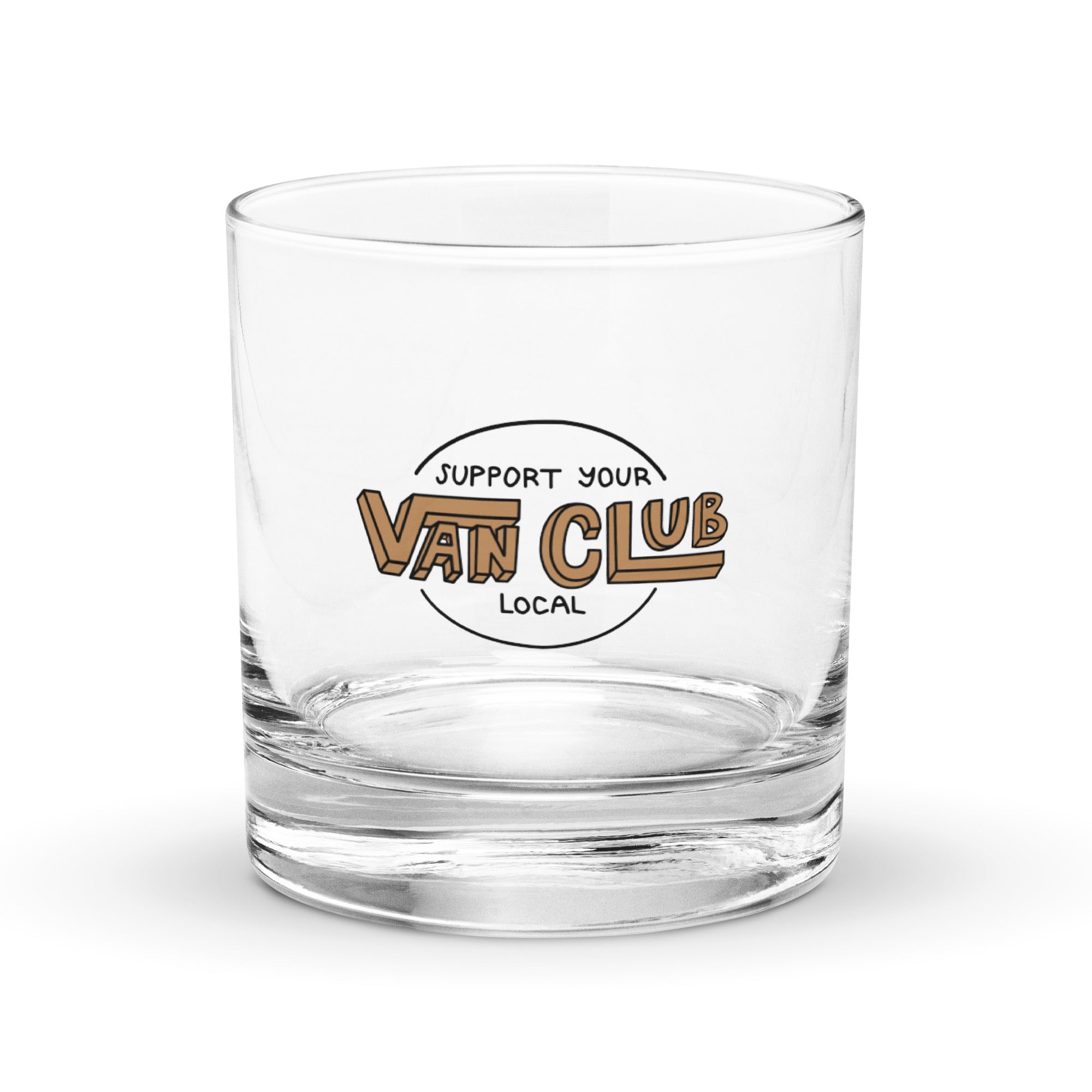 Support Your Local Van Club Brown Rocks Glass - OVERLANDERS Outfitter