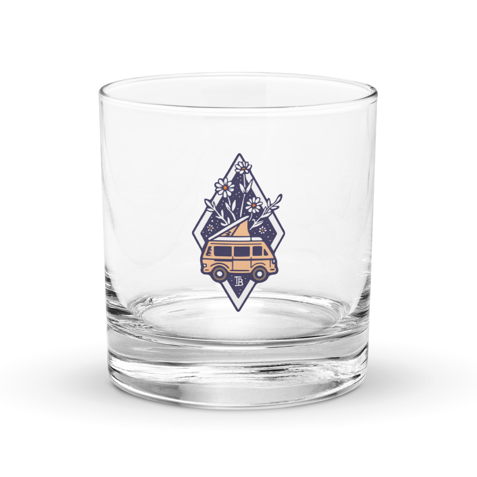 Bloom Peach Rocks Glass - OVERLANDERS Outfitter