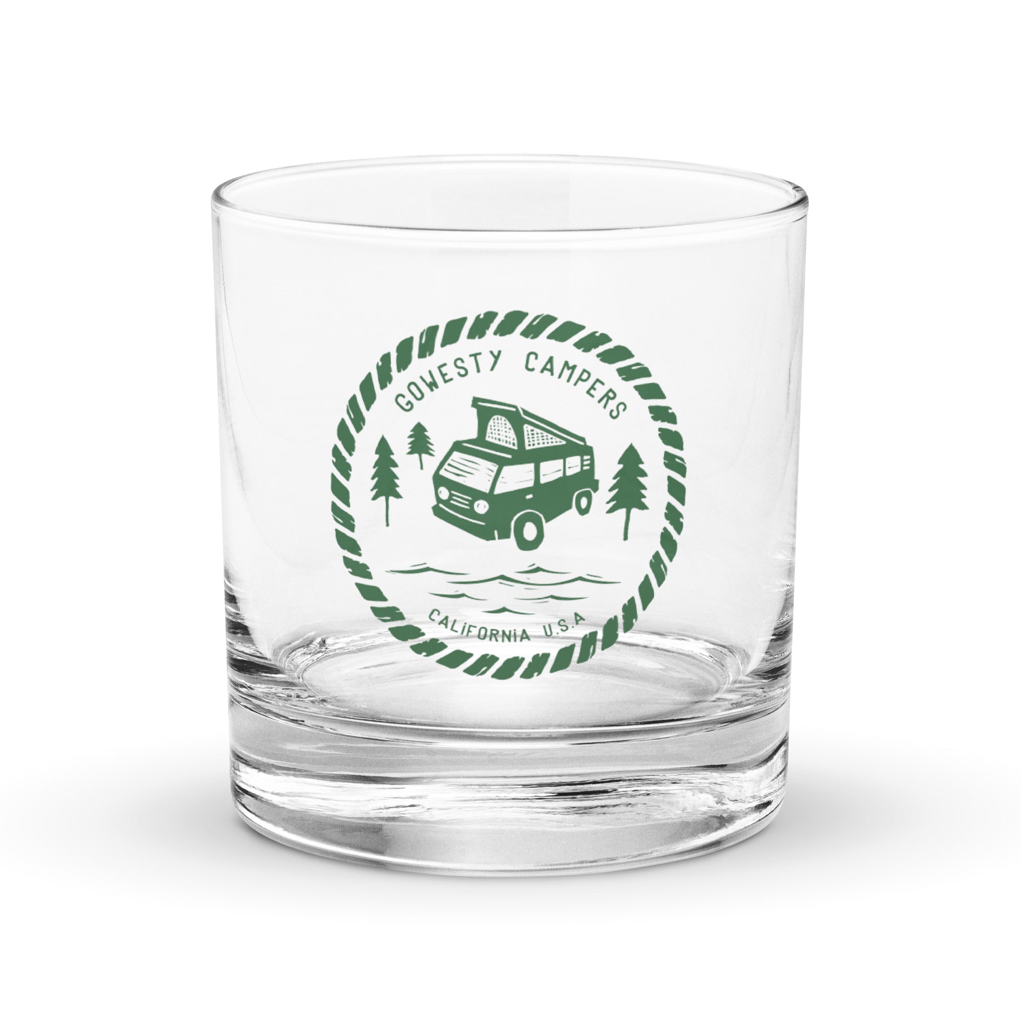 Woodcut Westy Life Rocks Glass - OVERLANDERS Outfitter