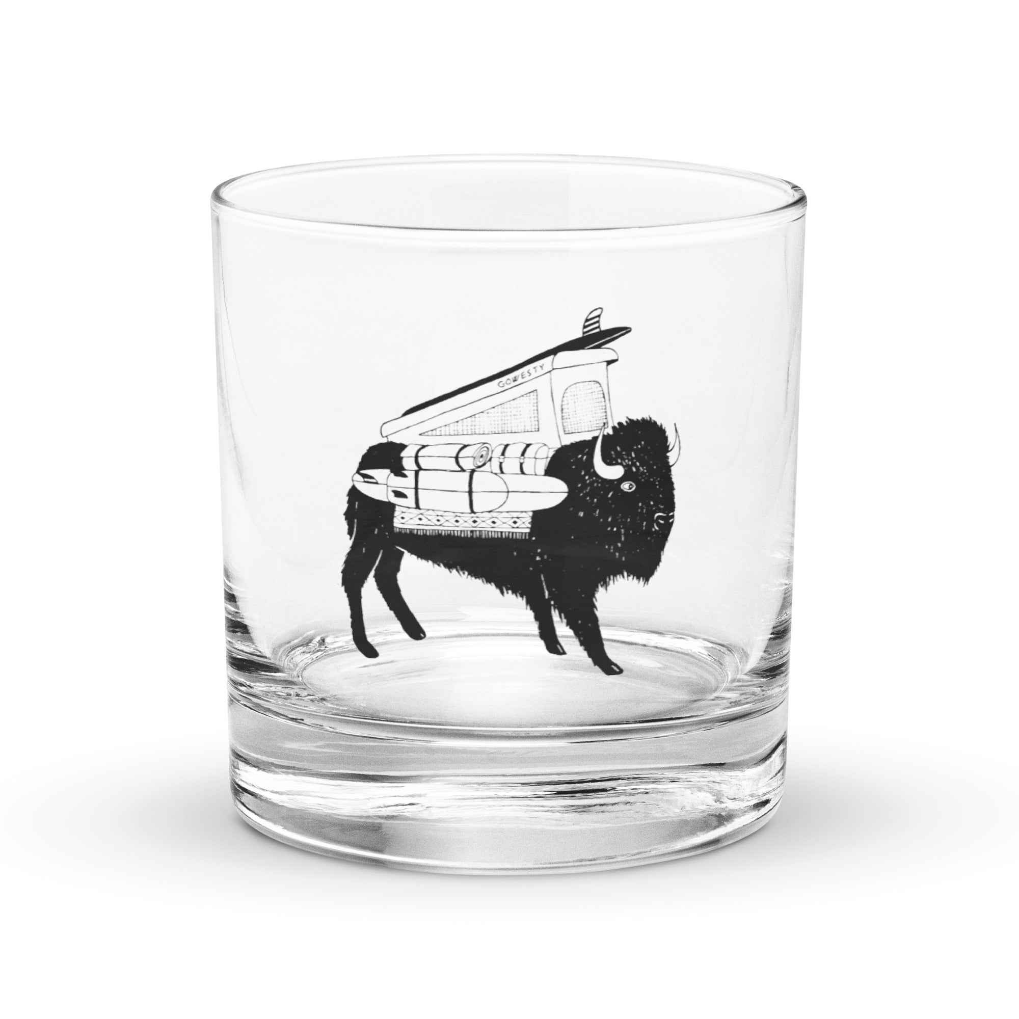 Buffalo Westy Vanimal Rocks Glass - OVERLANDERS Outfitter