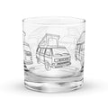 Van Evolution Line Art Rocks Glass - OVERLANDERS Outfitter