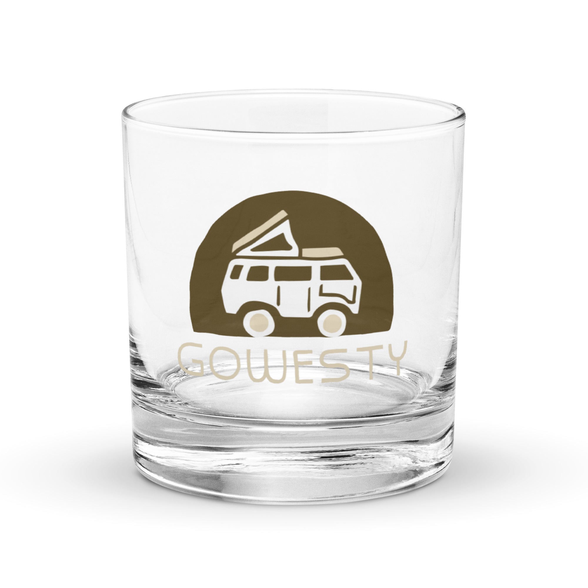 Rollyn GoWesty Logo Rocks Glass - OVERLANDERS Outfitter