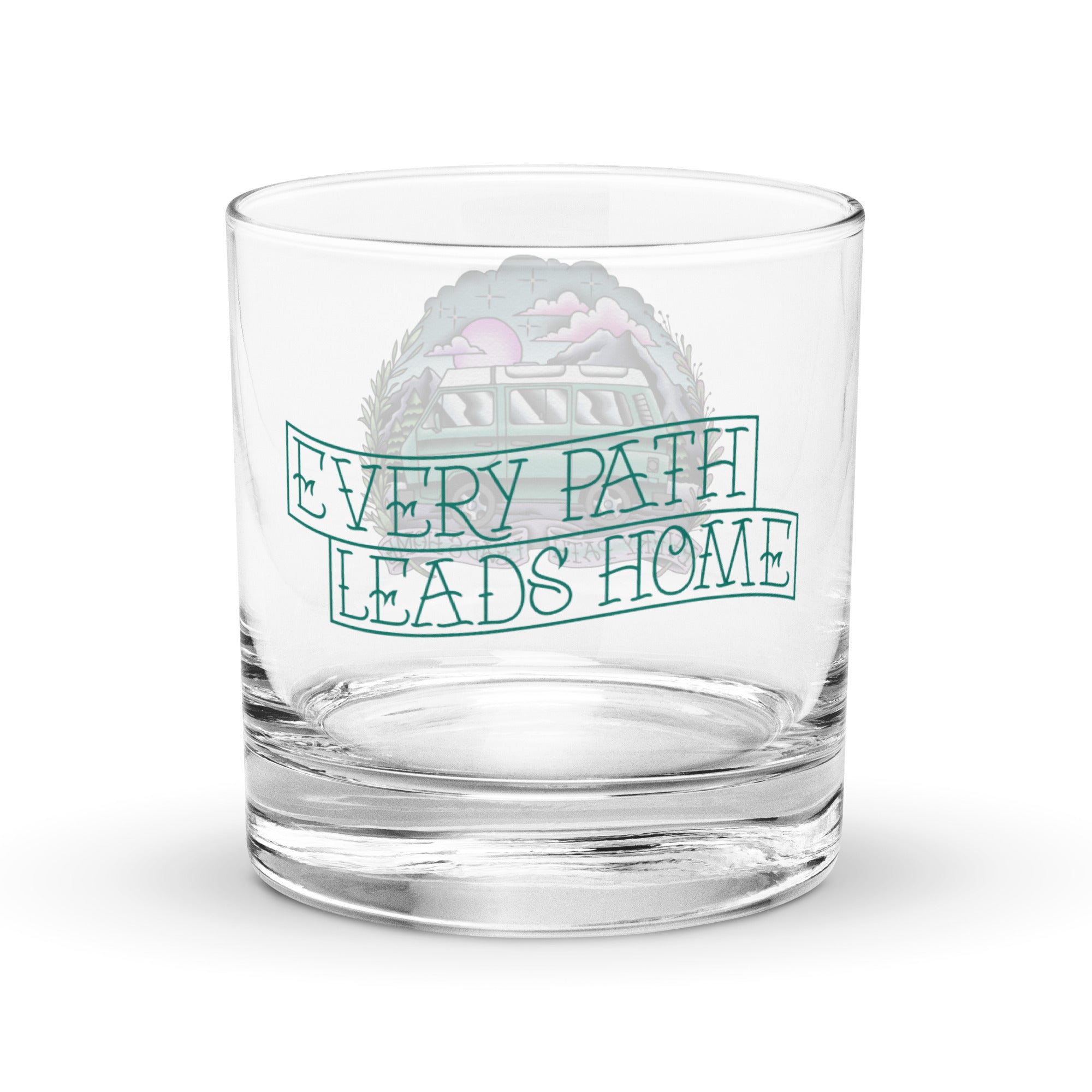 Every Path Leads Home Rocks Glass - OVERLANDERS Outfitter