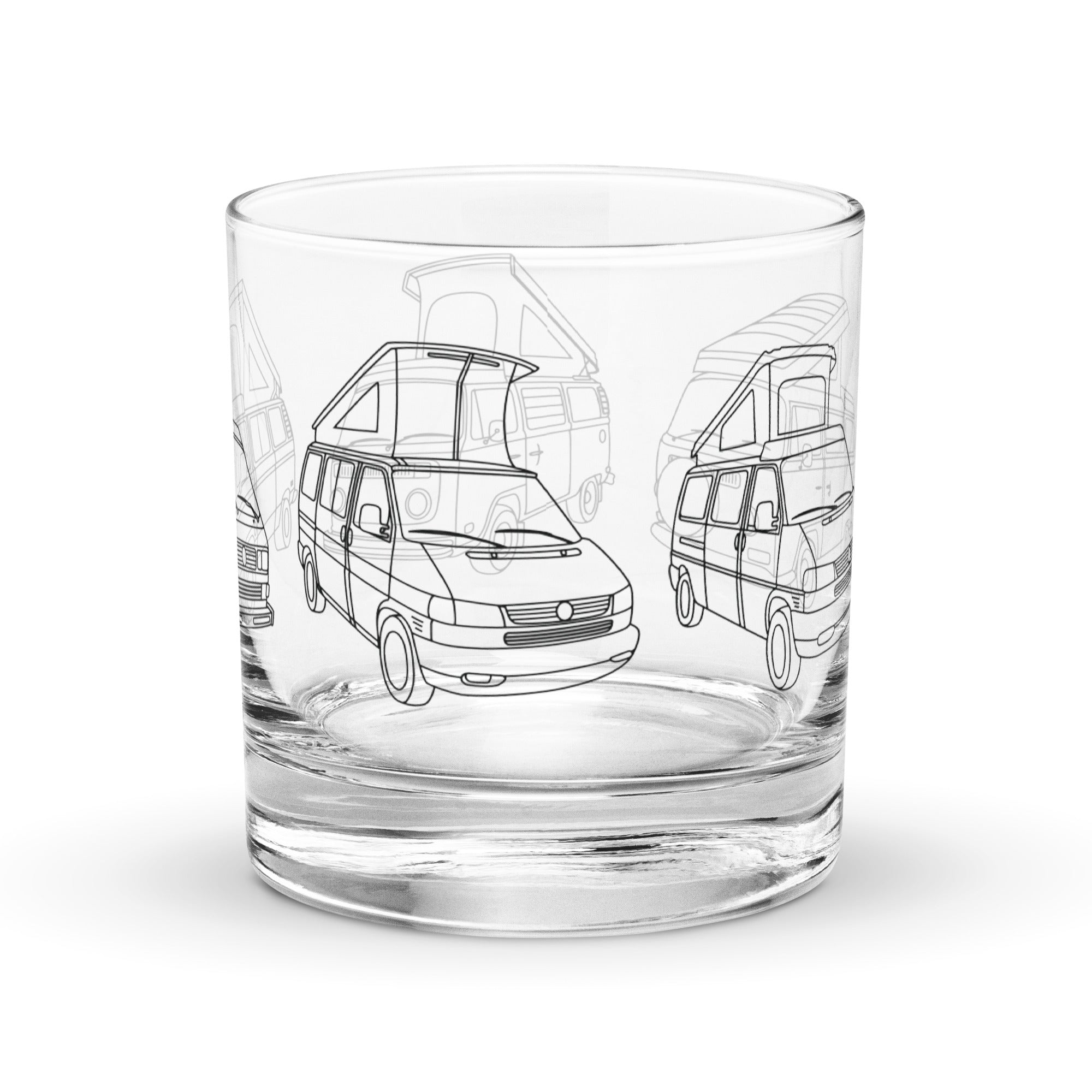 Van Evolution Line Art Rocks Glass - OVERLANDERS Outfitter