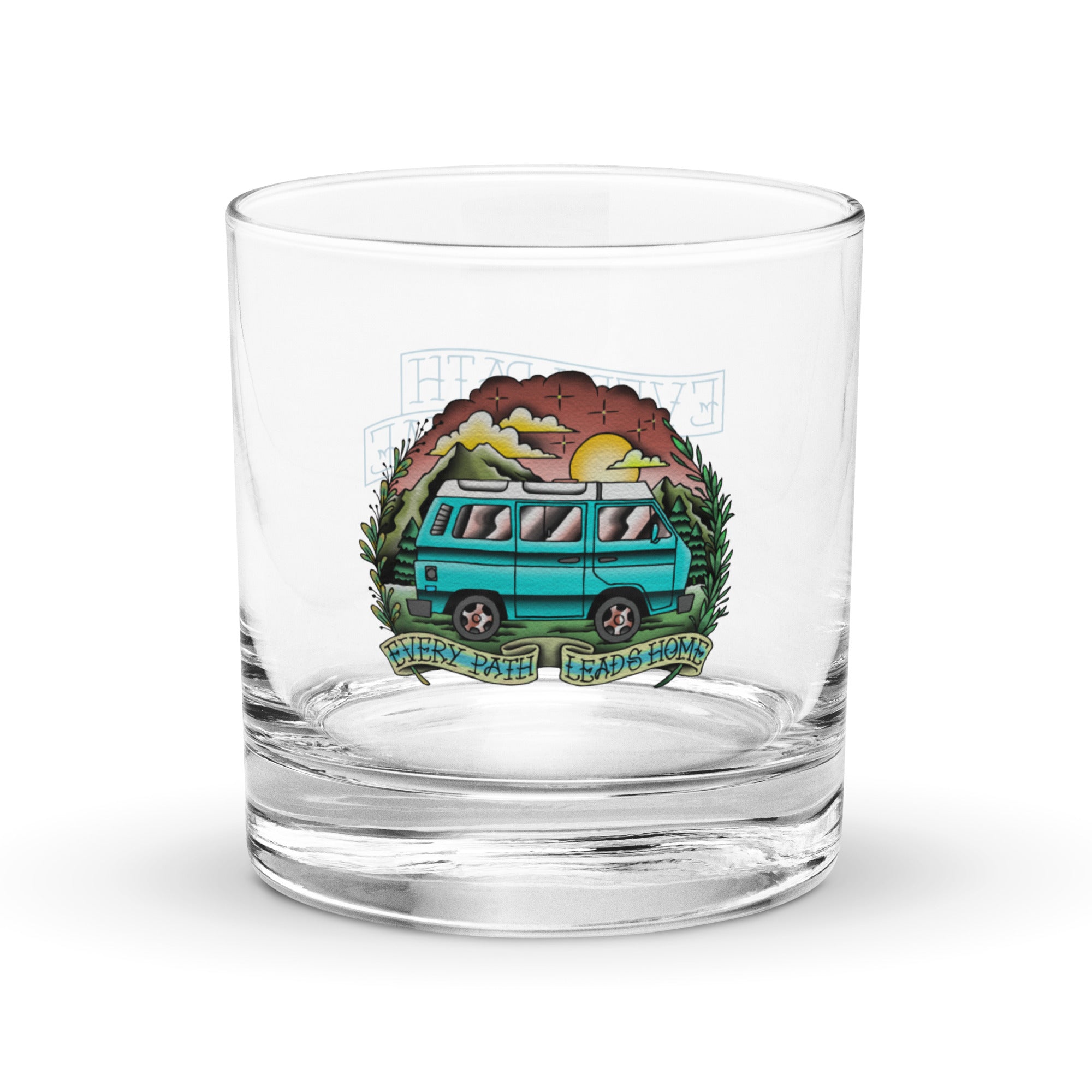 Every Path Leads Home Rocks Glass - OVERLANDERS Outfitter